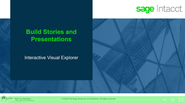 Video - Build stories and presentations Build stories and presentations video title page.